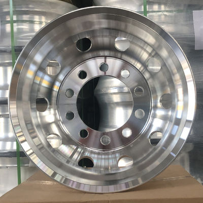 Ruedas de aluminio de ancho de autobús 12R 22.5 para el diseño cóncavo del autobús Zhongtong