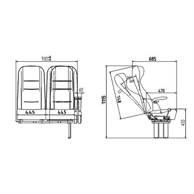 Asientos de pasajeros para autobuses King Long Standard y no estándar